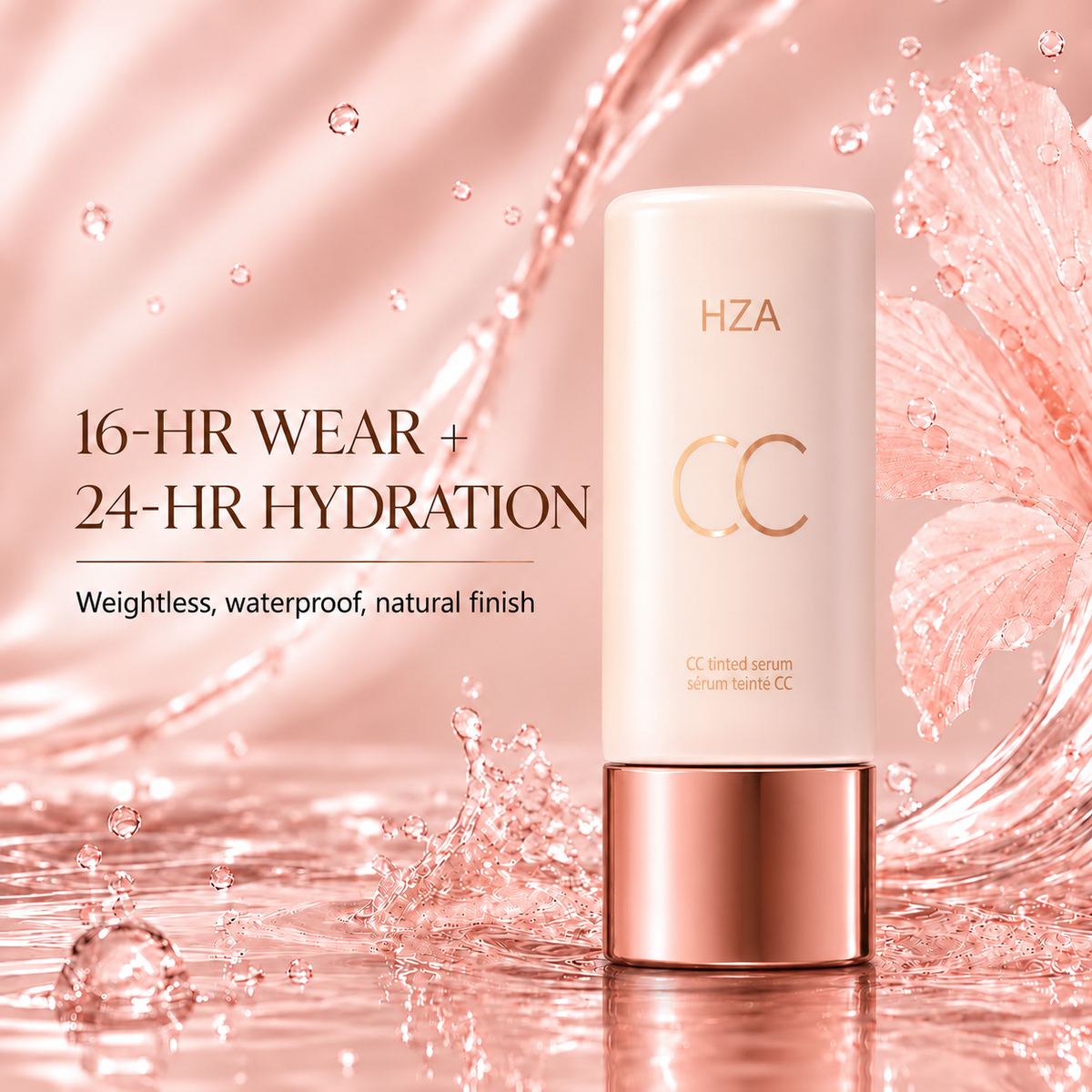 HZA Your Everyday Skin Perfection Routine — CC Serum + Solid SPF 30 Sunscreen Brush- Get 50% OFF!🔥